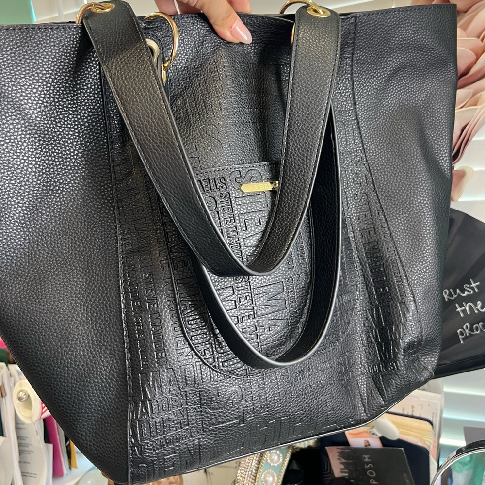 Steve Madden Black Tote Bag